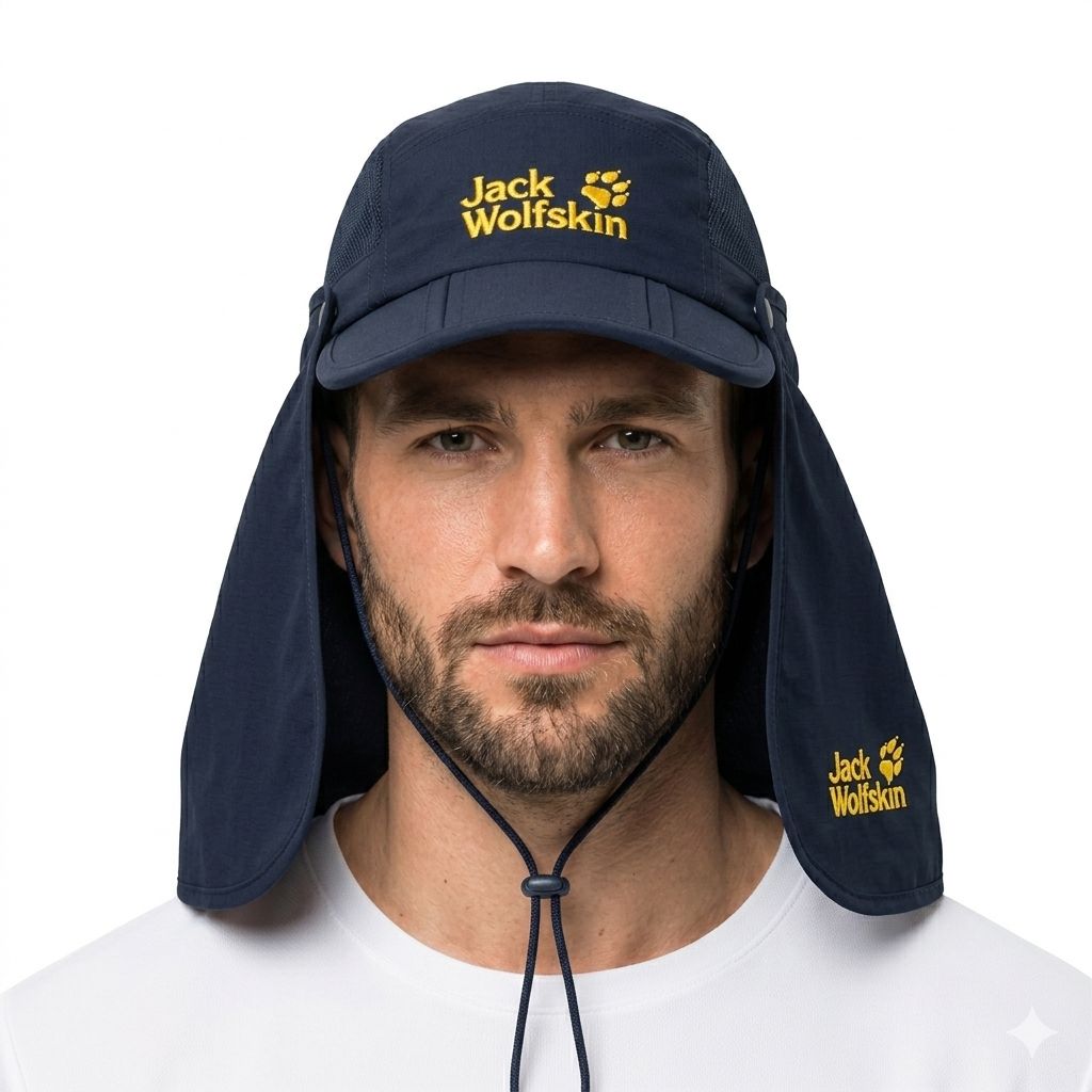 1781888729620 کلاه دومنظوره طبیعتگردی و کوهنوردی جک ولفسکین (Jack Wolfskin) – مدل سه تکه دورهدار با محافظ گردن