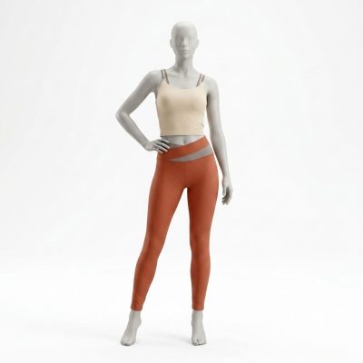 ست نیم‌تنه و لگ ورزشی زنانه نانو (Nano) مدل Cross-Back & V-Waist کد CR002