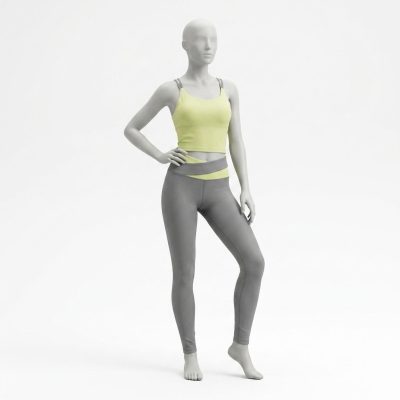 ست نیم‌تنه و لگ ورزشی زنانه نانو (Nano) مدل Cross-Back & V-Waist کد CR01